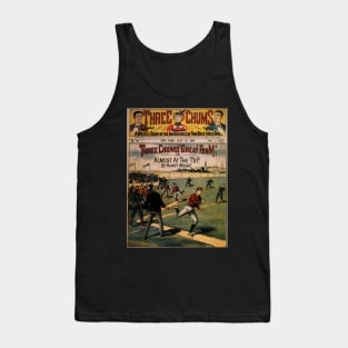 Vintage Sports Baseball Three Chums Magazine Cover Tank Top